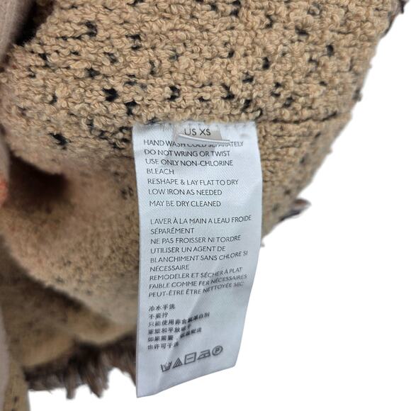 FREE PEOPLE XS SUNSET OVERSIZE KNIT FRIGE LONG SEEVE BUTTON FRONT CARDIGAN - Picture 4 of 6